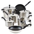 thumbnail image 1 of Farberware Classic Stainless Steel Cookware Pots and Pans Set 15-Piece 50049 Silver, 1 of 5