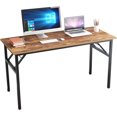 thumbnail image 4 of Folding Computer Desk Foldable Work Desk Table Writing Desk Folding Home Office Desk  No  to Assemble  Teak&, 4 of 6