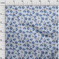 thumbnail image 3 of oneOone Rayon Medium Blue Fabric Floral Sewing Material Print Fabric By The Yard 56 Inch Wide, 3 of 4