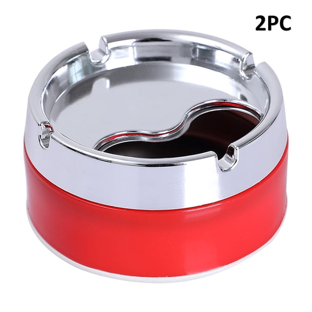 Rbaofujie Kitchen Essentials Outdoor Ashtray Stainless Steel Ashtray with Rotating Lid Round Windproof Ashtray for Office Garden Outdoor(Two Pack) Kitchen Essentials