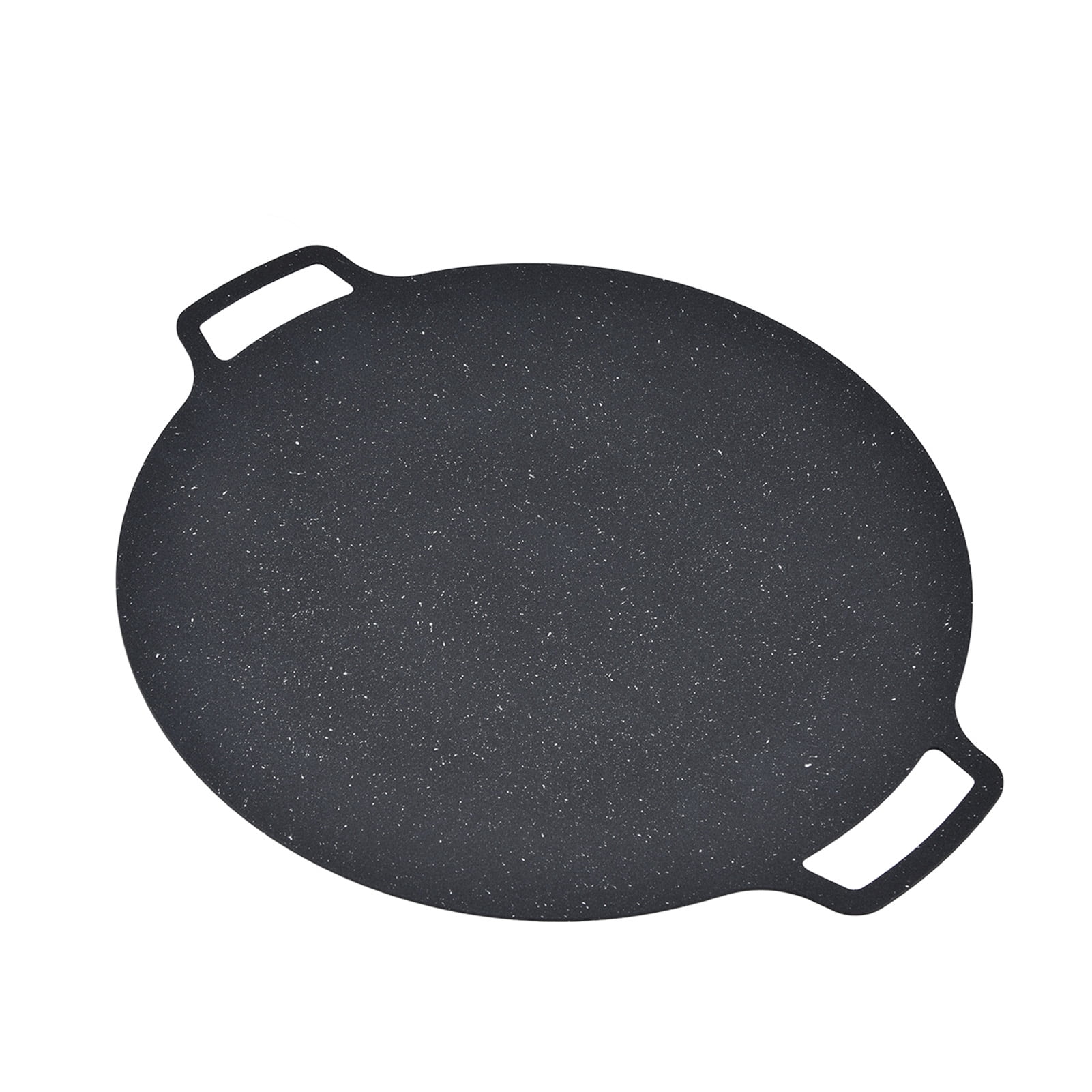 Poêle-gril Coréenne Antiadhésive en Fer, Résistante à la Chaleur, Plateau de Grillade Rond pour Divers Aliments, Camping Intérieur Extérieur, Fêtes Barbecue, Gril BBQ