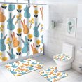 thumbnail image 3 of Crochets de Rideau de Douche, Ensemble de Rideau de Douche Lapin de Pâques 4 Pcs, Ensemble de Rideau de Douche 4 Pcs avec 12 Crochets, Rideau de Séparation de Salle de Bain en Polyester Imperméable, Tapis de Toilette, Rideaux de Douche pour Salle de Bain, 3 of 7