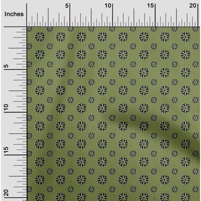 oneOone Cotton Silk Fabric Floral Block Decor Fabric Printed BTY 42 Inch Wide
