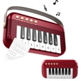 thumbnail image 4 of Children Mini Electronic Piano Keyboard Toy 15 Keys Portable Music Learning Instrument With Light Up Keys For Boys And Girls Age 3-6 Years Old Red Color Plastic Material Red, 4 of 6