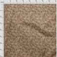 thumbnail image 4 of oneOone Rayon Tawny Brown Fabric Floral Retro Sewing Material Print Fabric By The Yard 56 Inch Wide, 4 of 5
