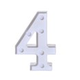 thumbnail image 2 of Vaidha Remote Control Alphabet Letter Lights LED Light Up White Plastic Letters Standin, 2 of 2
