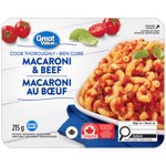 Great Value Macaroni & Viande bovine, 215 g