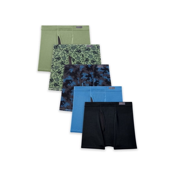 FRUIT OF THE LOOM Boys CoolZone Assorted Boxer Brief, 5 Pack (Little Boys & Big Boys)