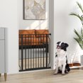 thumbnail image 2 of PawHut 30"- 34" Extra Wide Dog Gate with Double Locking System Black, 2 of 10