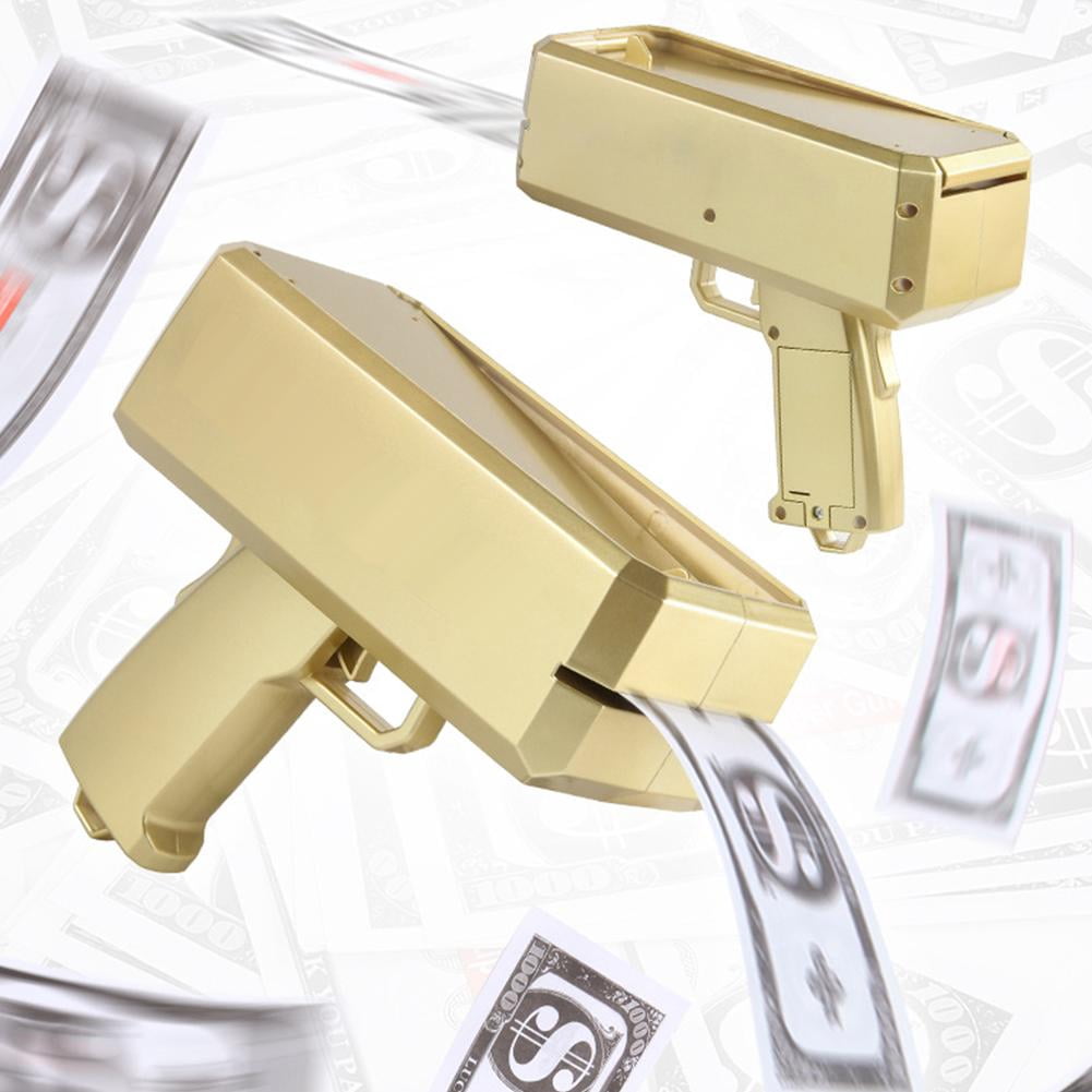 Pistolet à Argent Make It Rain – Lanceur De Billets Factices Avec 100 Billets – Machine à Sous Pour Fêtes, Mariages, Anniversaires – Piles AA