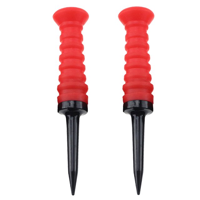 EeaseCA 2pcs Elastic Tee Elastic Limit Ball Tee Training Supplies for Lover (Red)