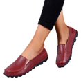 thumbnail image 2 of B91xZ Mocassin Tricoté pour Femmes Confortable Bout Rond Fermé Ballerines Chaussures de Soirée Décontractées Formelles Mariage Danse, Vin 9, 2 of 5