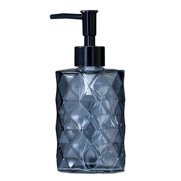 Glass Soap Dispenser with Plastic Pump, 350ml Liquid Hand Soap Dispenser, Rustproof Pump for Kitchen & Bathroom