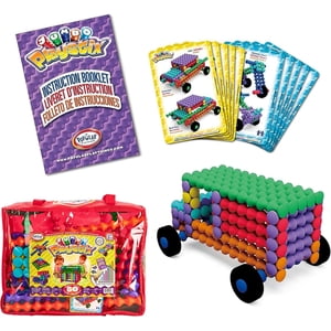 Popular Playthings Jumbo Playstix Set Construction Toy Building Blocks 80 Piece Kit Multicolor