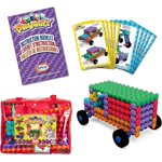 Popular Playthings Jumbo Playstix Set Construction Toy Building Blocks 80 Piece Kit Multicolor