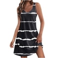 thumbnail image 1 of Pisexur Robes d'Été pour Femmes Boho Robe de Plage Florale Col en V Sans Manches Mini Robes Décontractées Fluides Robe Débardeur pour Vacances à la Plage avec Poches, 1 of 6