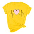 thumbnail image 4 of Pisexur T-shirt de la Saint-Valentin Haut T-shirt de la Saint-Valentin pour Femme Amour Imprimé T-shirt à Manches Courtes Haut à Manches Courtes Col Rond Haut/chemise, 4 of 5