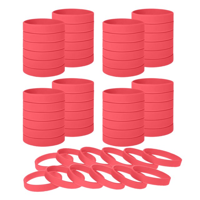 GOGO 60 Pcs Bracelets en Silicone pour Hommes Femmes, Décorations de Noël Rouges