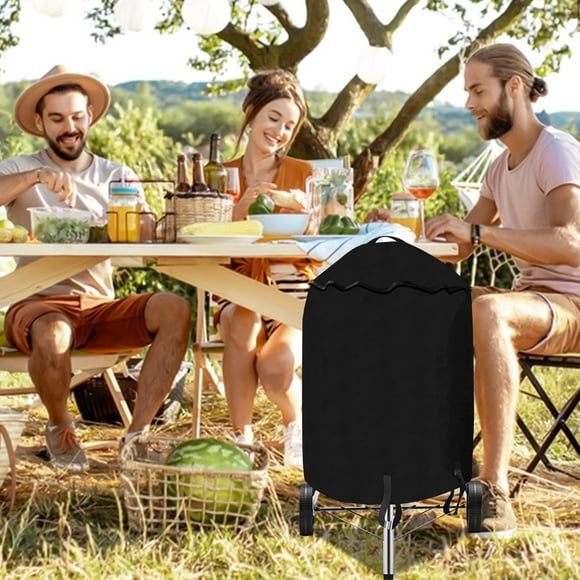 RKSTN garment bags for hanging clothes Charcoal Grill Cover For 22 Inch Grill- Kettle BBQ Gas Grill Cover With Hook&Loop And Drawstring, Light Material For All Season