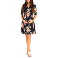 thumbnail image 1 of Nituyy Robe de Maternité pour Femmes Décontractée à Col en V à Pois/imprimé Floral à Manches Mi-Longues Robe pour Grossesse Vêtements Séance Photo, 1 of 6