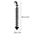 thumbnail image 3 of Aursykel Outdoor Snowflake Measuring Instrument Snow Gauge with Self Leveling Feet for Easy Setup Large 24 Inch Metal Snow Ruler for Christmas Decorations and Holiday Gifts, 3 of 5