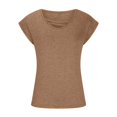 thumbnail image 4 of CEHVOM T-shirt Décontracté Uni pour Femmes à Manches Courtes et Col Rond en Liquidation, 4 of 6