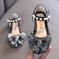 thumbnail image 1 of RXIRUCGD Chaussures Mode Été Sandales Filles Robe Performance Chaussures de Danse Paillettes Perle Maille Nœud Boucle Chaussures de Princesse, 1 of 5