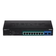 thumbnail image 1 of TRENDnet 10-Port Gigabit Web Smart PoE+ Switch, 8 X Gigabit PoE+ Ports, 2 X SFP Slots, Vlan, QoS, Lacp, and IPv6 Support, 75W PoE Power Budget, Lifetime Protection, TPE-082WS, 1 of 3
