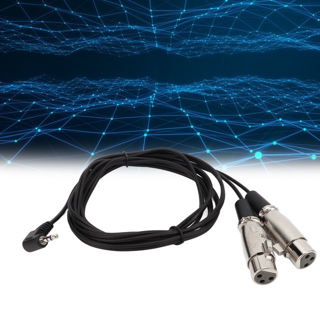 High Transmission Rate, Shielding Interference, Plastic Material, Lightweight and Portable, Dual Female XLR to Right Angle 3.5mm Y Splitter Cable for Microphones, Cameras