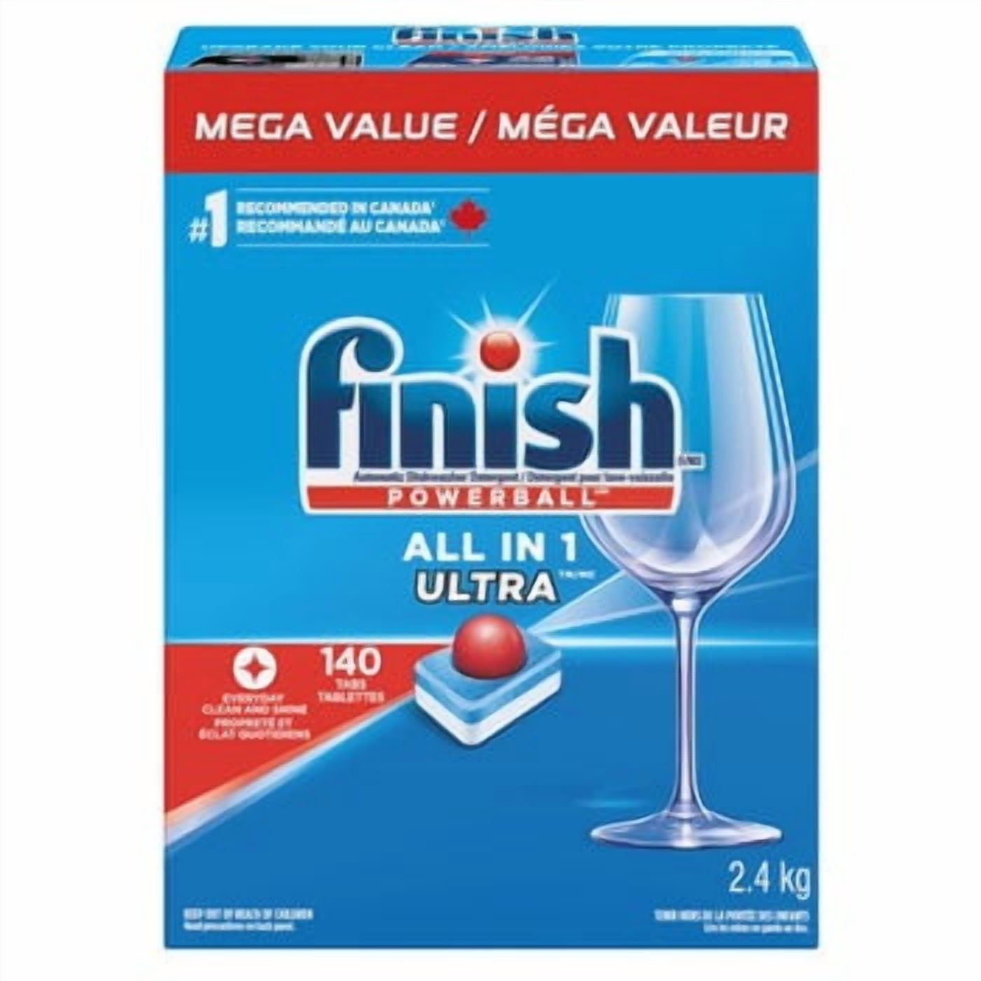 Finish Powerball Dishwasher Detergent, 2.4 kg - 140 tabs