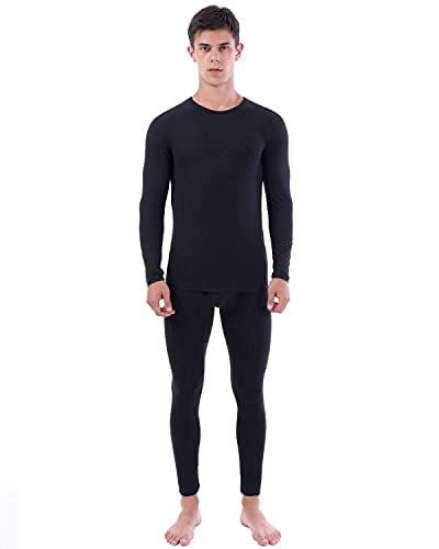 LANBAOSI Men Thermal Underwear Set Winter Top & Bottom Ultra Soft Male Long John Set Size X-Large