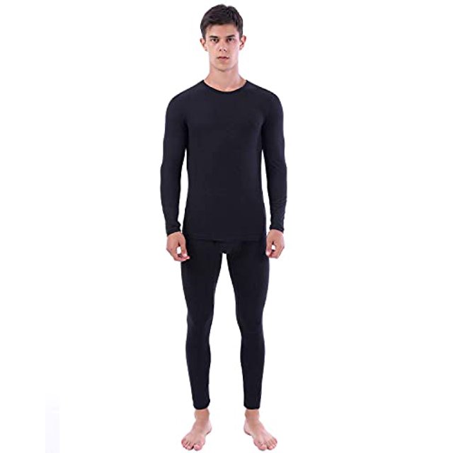 LANBAOSI Men Thermal Underwear Set Winter Top & Bottom Ultra Soft Male Long John Set Size 4X-Large