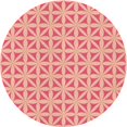 thumbnail image 1 of Ahgly Tapis Rond Lavable en Machine Intérieur Transitionnel Rouge, 7 Pieds Rond, 1 of 7