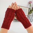 thumbnail image 1 of Harpily Women's Winter Knitted Stretch Keep Warm Riding Gloves with Mobile Phone, 1 of 4