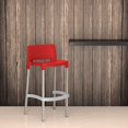 thumbnail image 3 of Compamia Gio 29.5" Outdoor Bar Stool in Red, 3 of 5