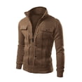 thumbnail image 1 of DPTALR Men's Autumn Color Matching Splicing Jacket Sweater Casual Jacket, 1 of 4