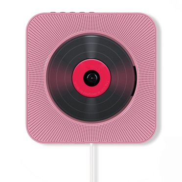 MEGICOT Lecteur CD Mural Bluetooth 5.0 avec Commutateur à Tirage et Haut-Parleurs Intégrés, Lecteur de Musique Portable avec Télécommande, Prend en Charge la Radio FM, USB, Flash, Lecture AUX