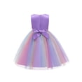 thumbnail image 3 of Kids Little Girl Pageant Party Dresses Colorful Formal Sequin Flower Tulle Tutu, 3 of 10