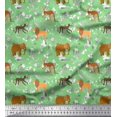 thumbnail image 1 of Soimoi Polyester Crepe Fabric Kangaroo,Elephant & Lion Animal Print Fabric by The Yard 52 Inch Wide, 1 of 3
