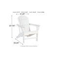 thumbnail image 4 of Signature Design by Ashley Sundown Treasure Adirondack Chair in White, 4 of 5