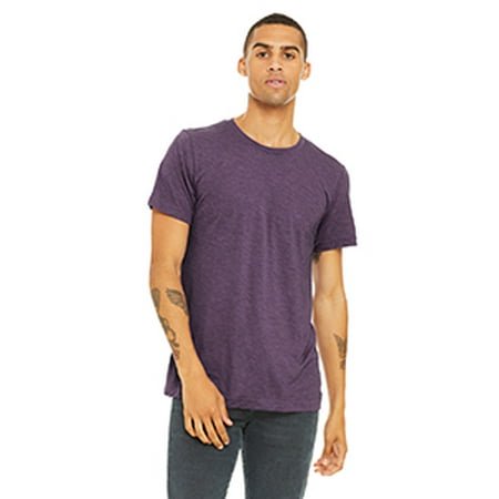 BELLA+CANVAS T-Shirt Jersey CVC pour Homme, 2TG, Violet Chiné Équipe