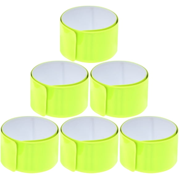 Shisuyan 6 Pcs Bandes Réfléchissantes Bande à Pression Réfléchissante Bracelets de Poignet Portables pour le Cyclisme