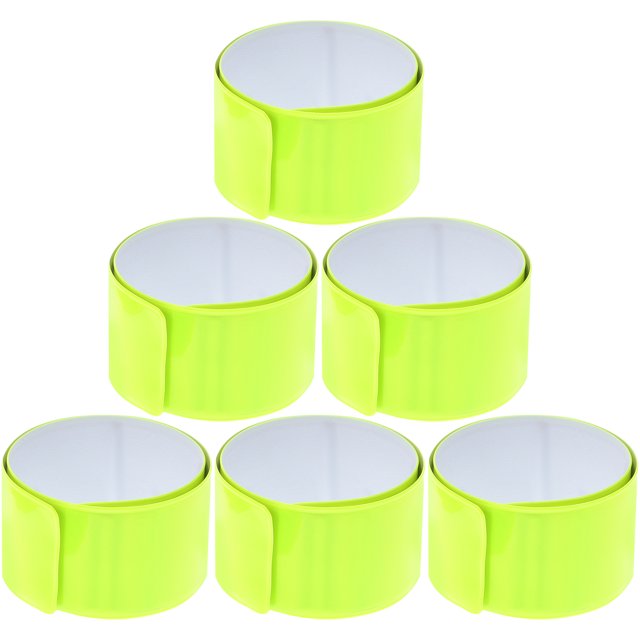 Shisuyan 6pcs Reflector Strips Reflective Snap Band Wearable Wrist Bands for Cycling