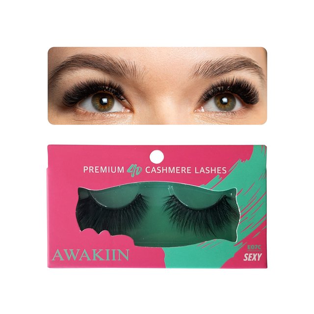 4D Premium Cashmere Natural False Lashes Fake Natural Eyelashes - Sexy