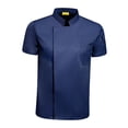 thumbnail image 1 of Chef Coat Short Sleeve chef Jacket for Restaurant Bakery Dark Blue Medium, 1 of 7