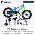 thumbnail image 3 of RoyalBaby Rocket Outdoor Children's Bike with Training Wheels, 14 Inch, Blue, 3 of 12