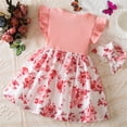 thumbnail image 4 of Robe Décontractée pour Bébé Fille à Manches à Volants, Robe Trapèze, Robe d'Été pour Fête d'Anniversaire, Tenue de Jeu, 0-3 Ans, 4 of 8
