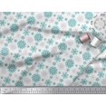thumbnail image 2 of Soimoi Modal Satin Fabric Snowflake Artistic Print Fabric by the Yard 42 Inch Wide, 2 of 3