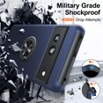 thumbnail image 4 of KOMI for Google Pixel 7 Case, Slim Fit Shockproof Protective Case for Pixel 7, Military-Grade Drop Protection with Ring Kickstand [Magnetic Car Mount Feature] Case for Google Pixel 7-Blue, 4 of 5