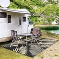 thumbnail image 4 of Outdoor Rug  for Patios   Reversible Outdoor Plastic Straw Camping Rug Carpet  Large Area Rugs Mats for RV  Camper  Deck  Balcony  Porch  Backyard  Beach  Picnic. Leaf, 4 of 7